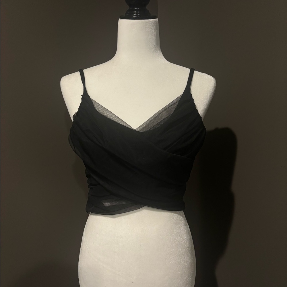 Black with cute mesh tank